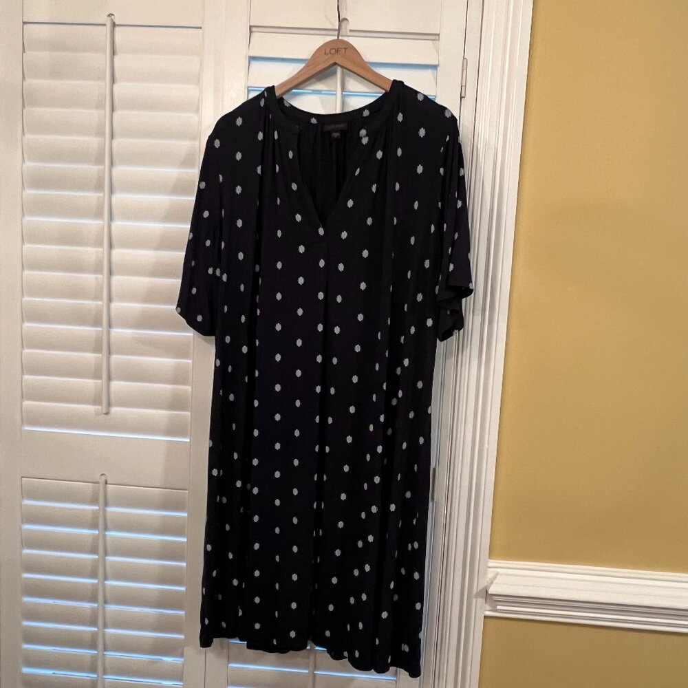 NWOT JJill Navy short sleeve dress